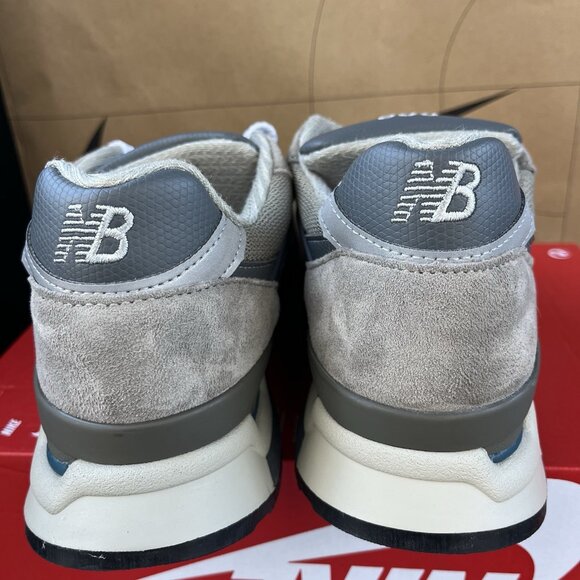 NEW!  New Balance 998 Grey Reflective Silver Made in USA U998GR Men Size 11.5 - Picture 6 of 7
